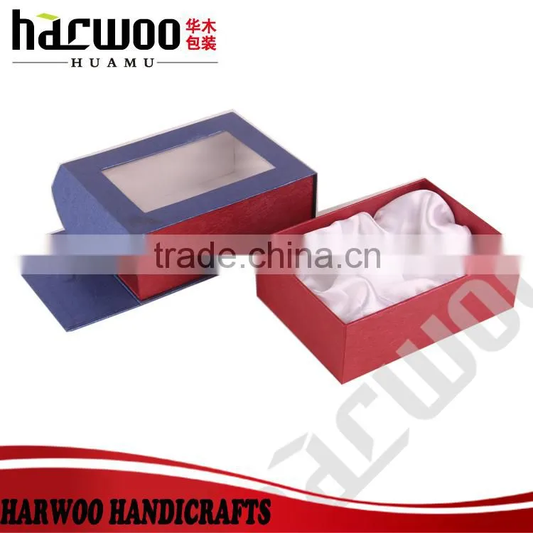 New design paper perfume packing boxes with clear lid
