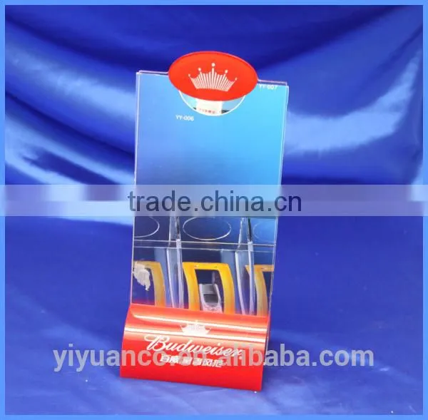 High-end clear acrylic wall mount certificate holder with different size