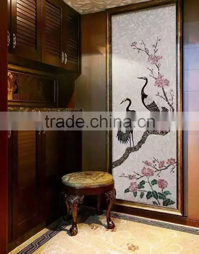 2016 Unique pattern mother of pearl carving decorative material
