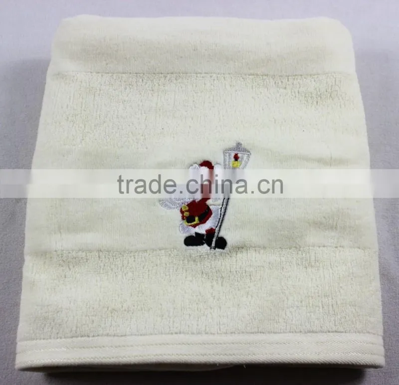 Cotton christmas machine embroidery design fancy hand towels