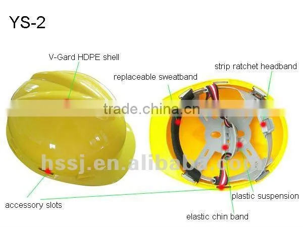 2016 best selling construction safety helmet American safety helmet V-guard PE plastic electrical safety helmet