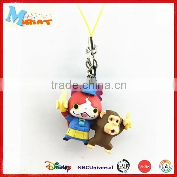 Japanese popular handset hangs pvc mascot for decoration