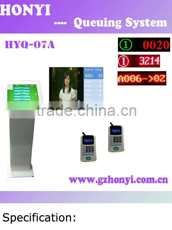 Automatic Bank/Electric/Hospital/Telecom Wireless Queue Management System