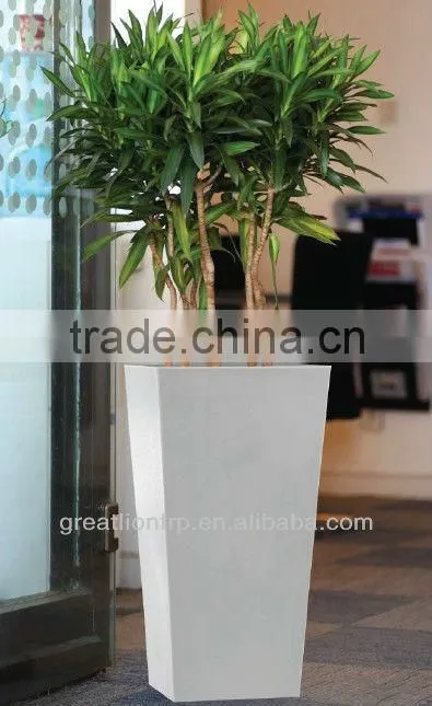GR1390 Tall Square led illuminated Plastic Flower Pot,garden planter, garden pot