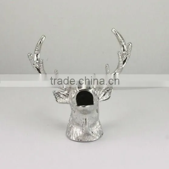 Zinc Alloy Casting Metal Deer Head Figurine Statue