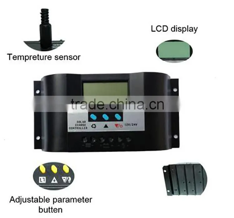 low price 12V 24V automatic voltage recognition 15A 20A 25A 30A pwm solar charge controller