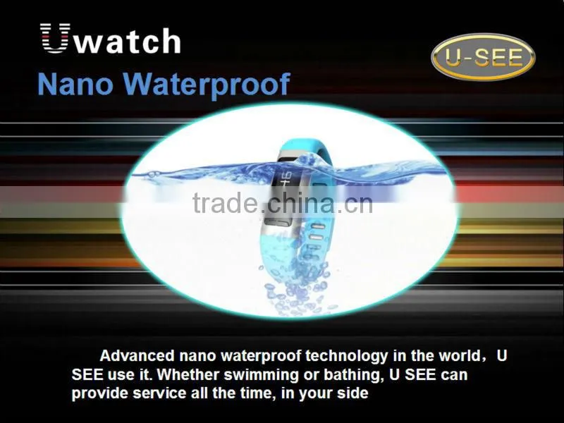 U9 Uwatch 2014 New Smart waterproof pedometer watch , pedometers with stop watch smart bluetooth