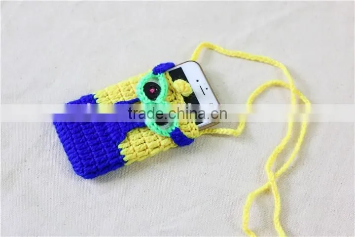 2016 New 7*11cm 100% acrylic material knitted women purse