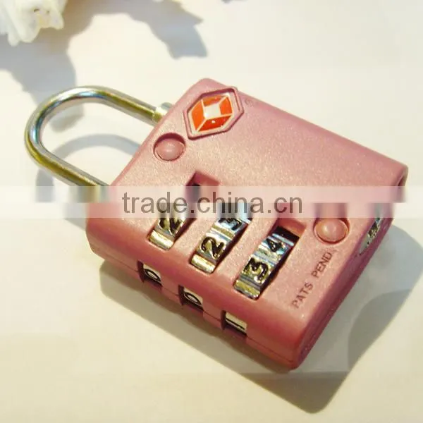 Luggage lock Zinc alloy 3 digital combonation TSA lock/padlock TSA-390