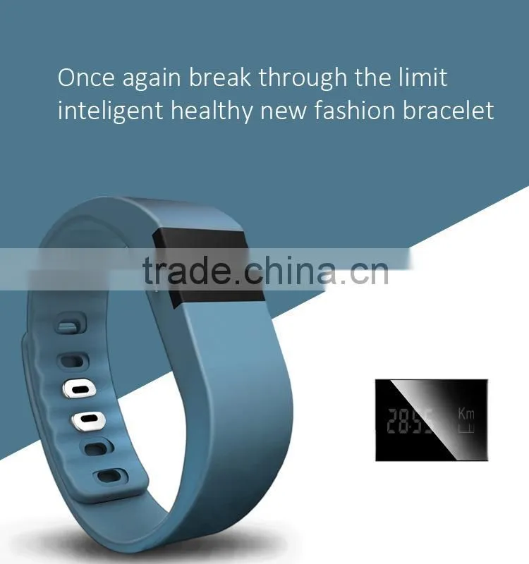 New arrival OLED display backlight silicone smart bracelet pedometer, waterproof bluetooth 4.0 sleep mornitoring wristband