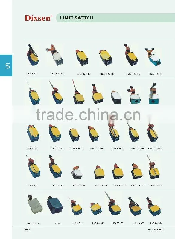 mini limit switches HL,XCK,WL,D4D,AZ,ME,TZ,MEA,LK3,LDE3,KH