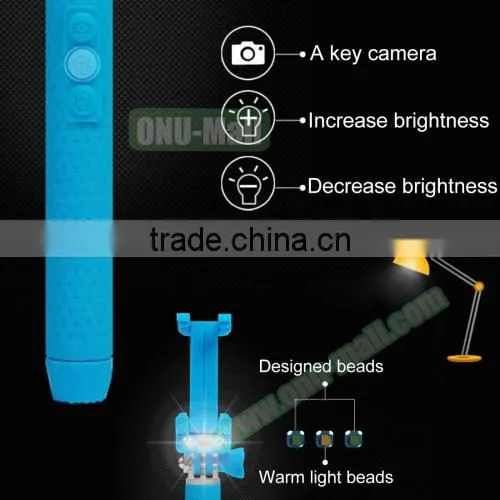 Portable Folding Extendable Selfie Stick with Sync LED Flash Light, Mini Monopod Selfie Stick for Smartphones