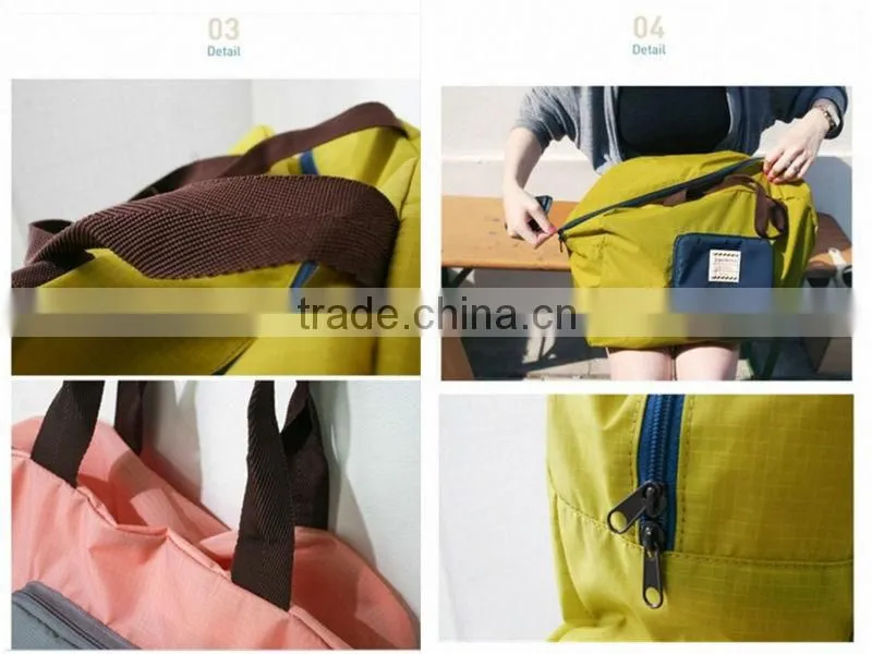 Waterproof nylon foldable shopping bag for women