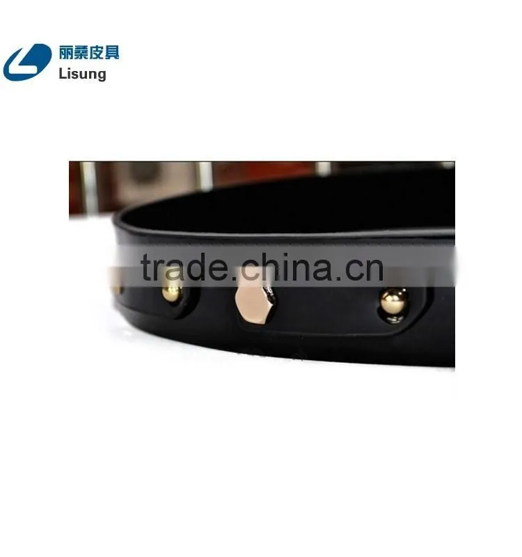 Fashion Studs Genuine Leather Women Waist Belt With Tassel