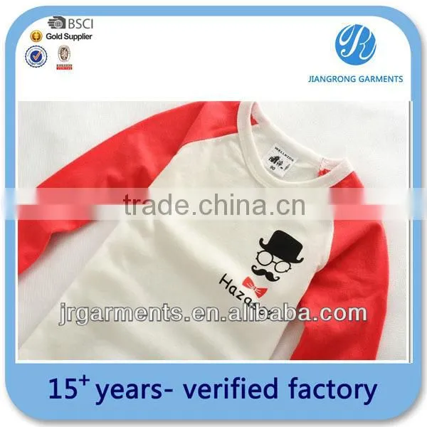 Garment Factory 100%cotton child clothes Long sleeve t shirts Clothing Bulk Wholesale / China supplier