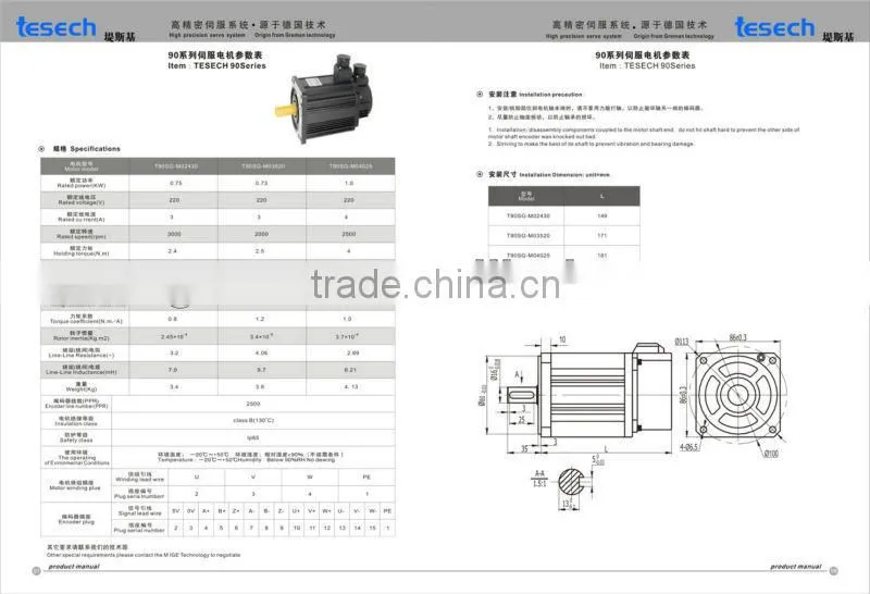 AC Drive Servo Motor with AC Driver