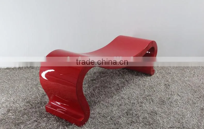 glass tea table design in fiberglass
