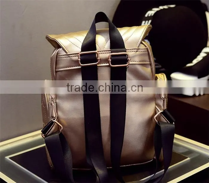 Owl Shape pu leather school backpack high class girls travel school bags