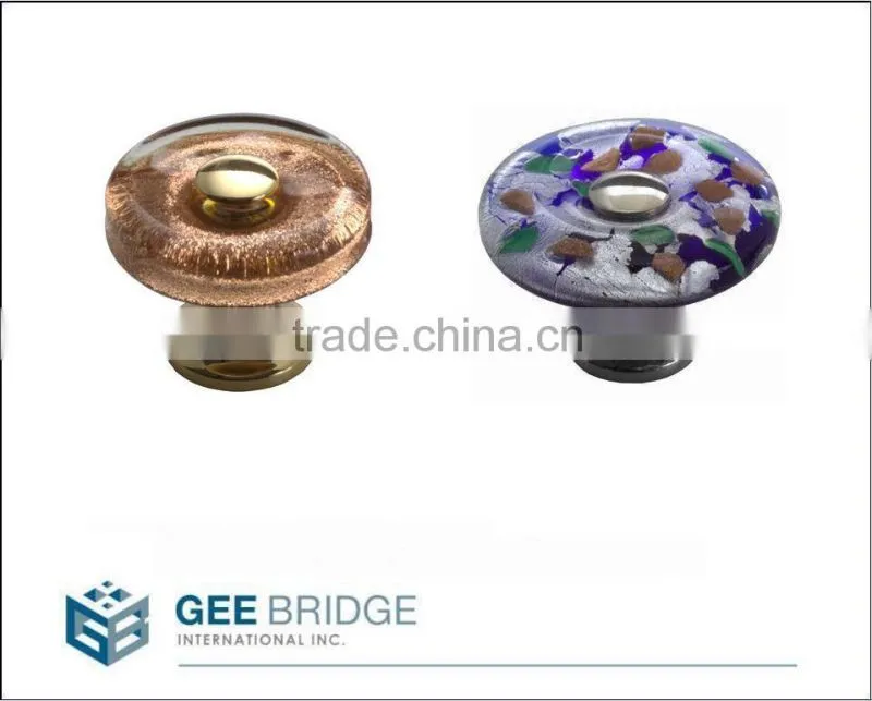 0840005 Solid Brass Hand Crafted Glass Cabinet Drawer Door Knob