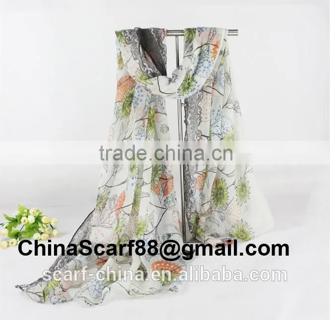 Floral infinity scarf