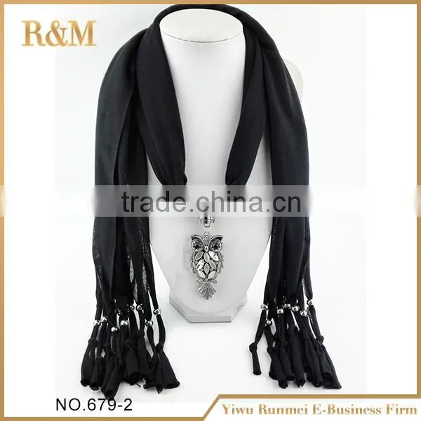 Latest arrival low price jewelry necklace scarf made in china