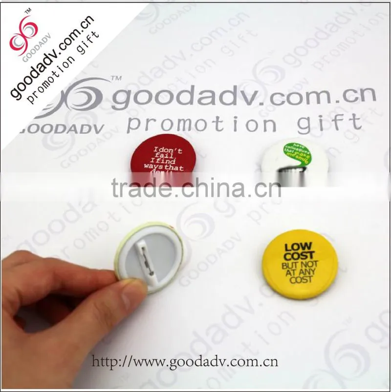 Factory outlet top grade quality lovely rounded tin button badge