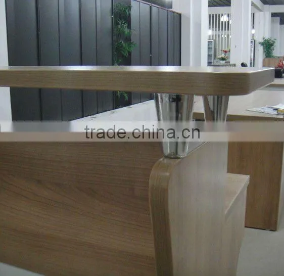 pretty light cherry wooden reception table