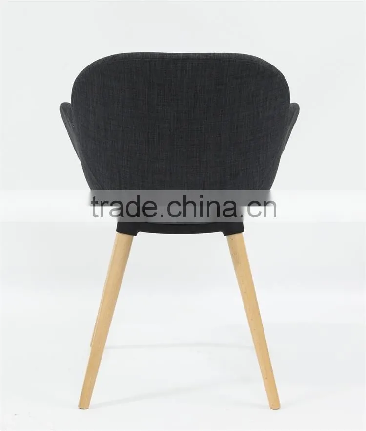 Promotional Colorful Fabric Seat Solid Wood Chair Frame in Dining Chairs