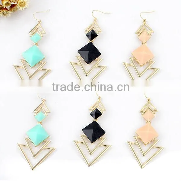 popular fashion jewelry in europe teenage dubai triangle earring