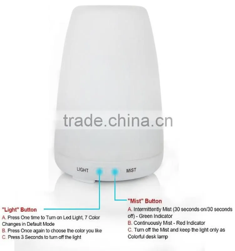 Hot Custom Cool Mist Ultrasonic Humidifier, Aromatherapy Oil Mini Diffuser Humidifier, Essential Oil Diffuser