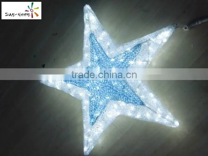Shining led star light flashing outdoor christmas star lights fancy clear star shape christmas lights