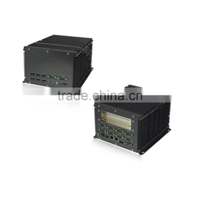 Intel processor Core2 P8600 Core Duo 2.4G 1*VGA 2*LAN 7*USB 10*COM 2*PCI fanless embedded box pc