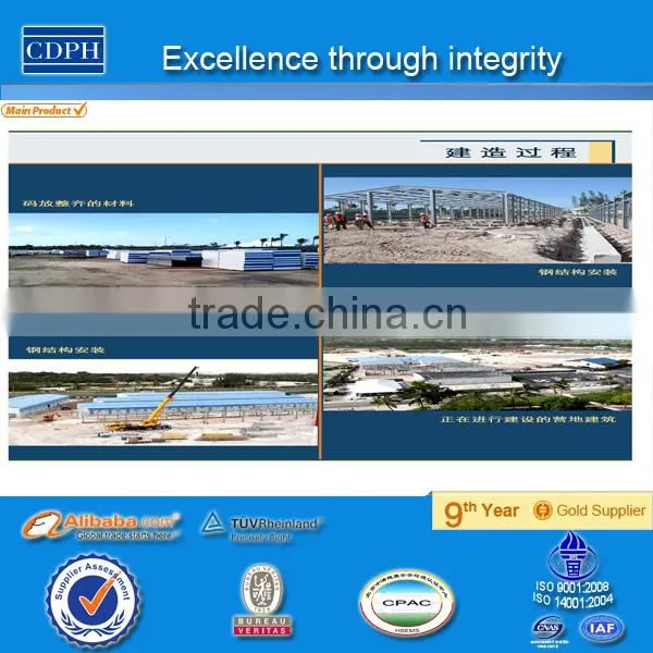 cheap econimic temporary light steel big warehouse made in China