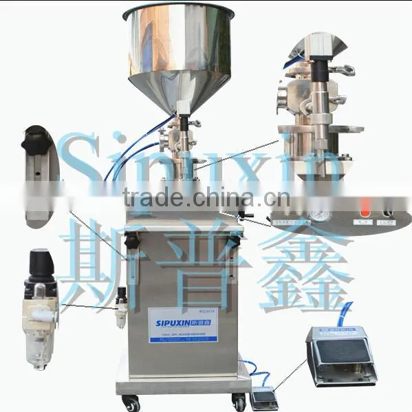 spx high end stainless steel semi automatic e liquid filling machine