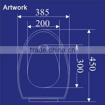 1055 Toilet Seats; Soft-Closing Toilet Seat Cover PP Plastic Ceramic Toilet Seats