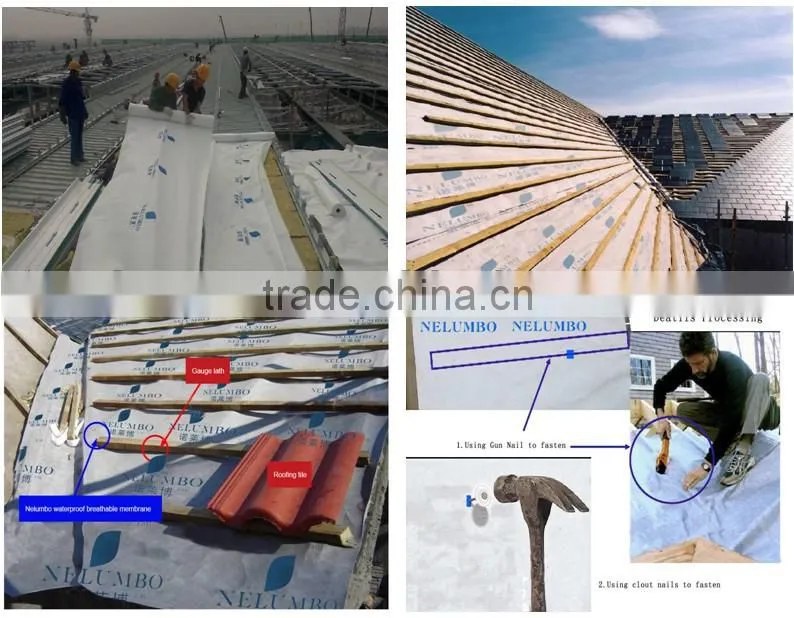 Breathable House Wrap Membrane Roofing Waterproofing Membrane