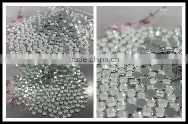super quality ss20 crystal color hot fix stone with super shine and strong glue