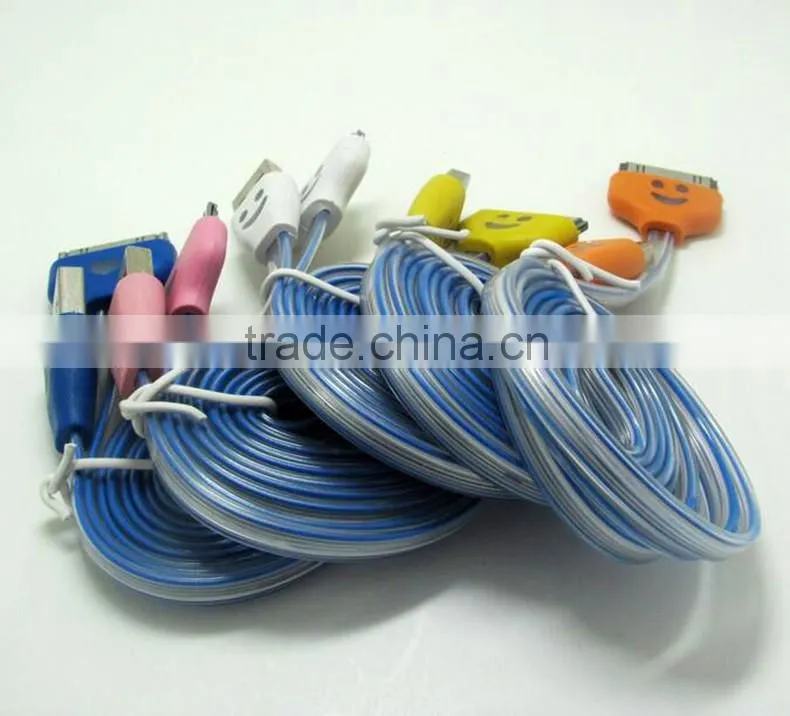 Sync Charger Led Usb Cable Micro Phone Led Usb Cable For Charger, High Quality Led Phone Cable