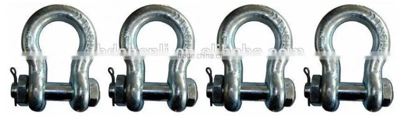 Drop forged alloy steel/carbon steel lifting hoist BX shape high strength shackle(alloy steel)