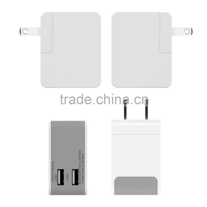 Shenzhen Custom logo Fast charge dual usb micro usb charger 4 plug usb portable phone charger for smartphone