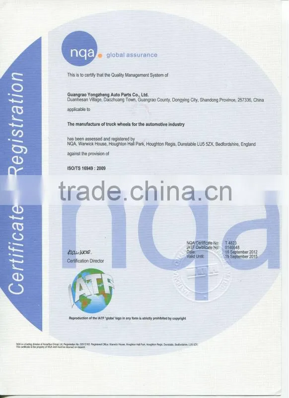 volvo truck parts 22.5x7.50