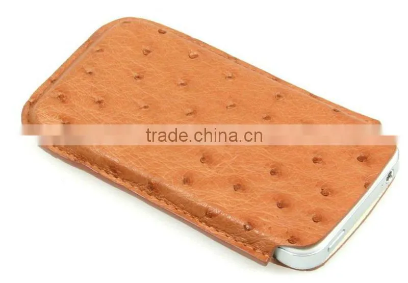 Case for iPhone 4S In PU Ostrich leather