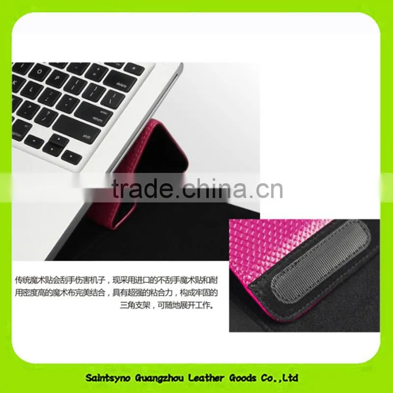 15057 New style laptop PU Leather Case Cover and Flip Stand in multi-color