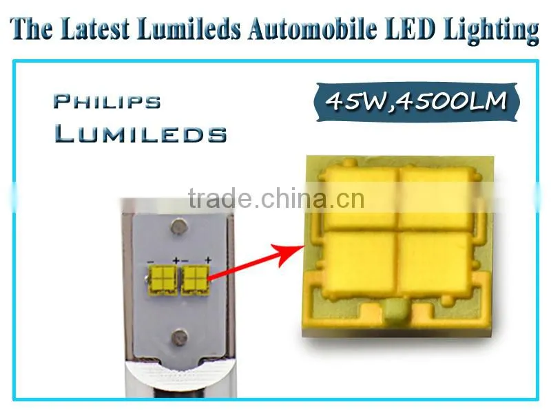 wholesale led headlight IP67 waterproof 45w 4500LM super bright car h4 H7 H8 H9 H10 H11 9005 9006 9004 9007 D1 D2 led headlight