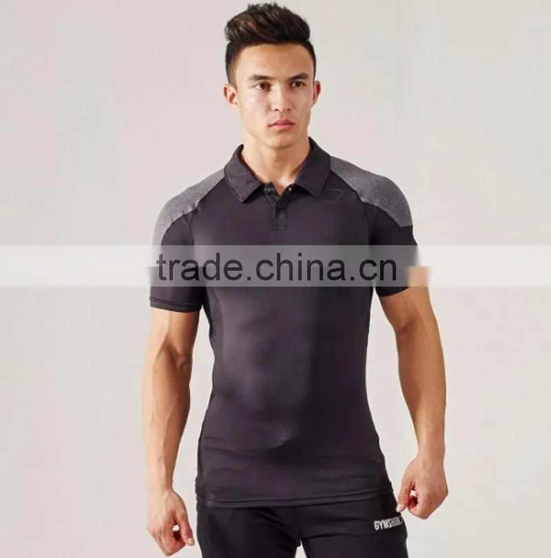 dri fit shirts wholesale fitness fashion polo shirt ,seamless sport shirt