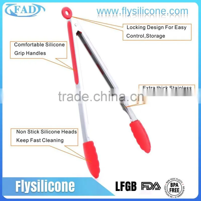 Non-stick Home & Garden Kitchen Tools Silicone Spatula BBQ Tong