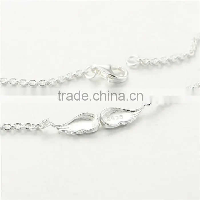 Silver Bracelet Wholesale Factory Price Angel Wing Bracelet BR002-21