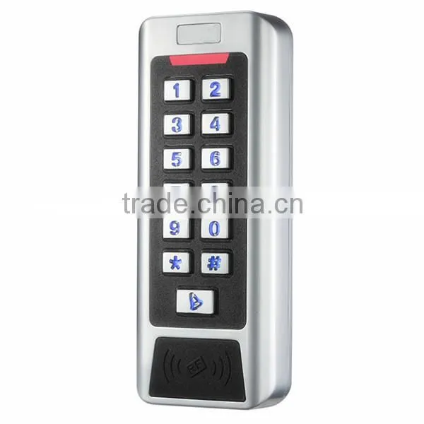 Waterproof Two doors standalone access control wiegand 125KHz/13.56MHz rfid reader