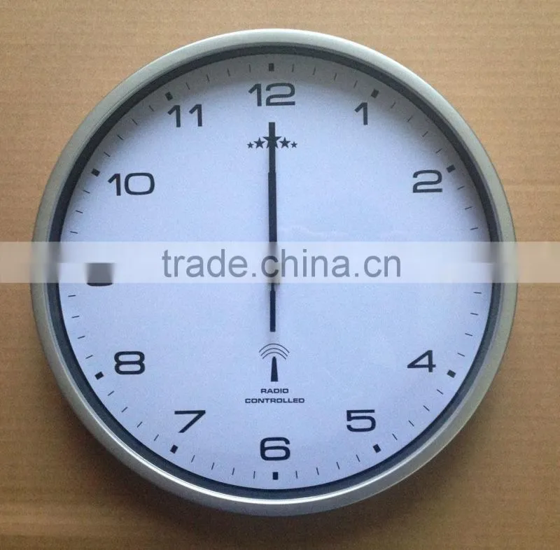 hot selling 12 inch plastic DCF Radio controlled wall clock 2016