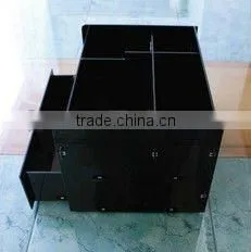 black assembled acrylic desk organizer stationery holder